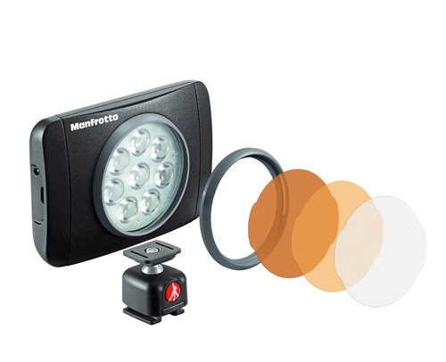 MANFROTTO LUMIMUSE SERIES 8 LED LIGHT & ACCESSORIES - BLACK