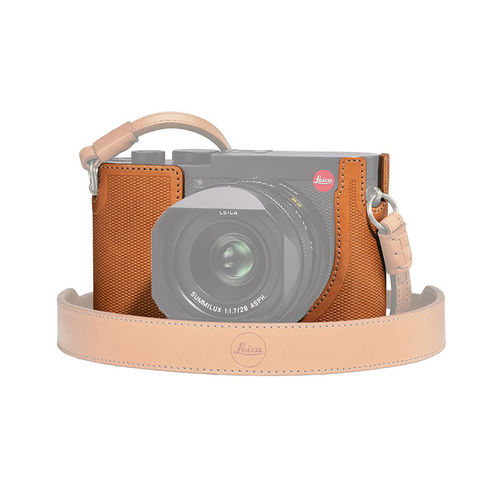 Leica demi-étui de protection pour Q2 en cuir marron