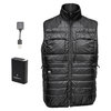 COOPH Heatable Reversible Padded Photo Vest incl. powerbank & Bluetooth • Black/Anthracite • M