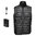 COOPH Heatable Reversible Padded Photo Vest incl. powerbank & Bluetooth • Black/Anthracite • L