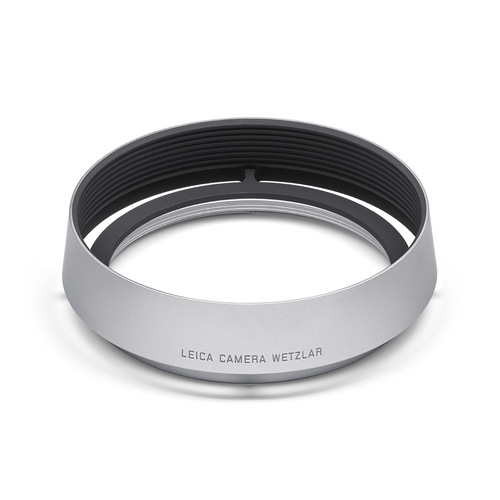 Leica Lens Hood for Q cameras, round, aluminium, silver anodized finish